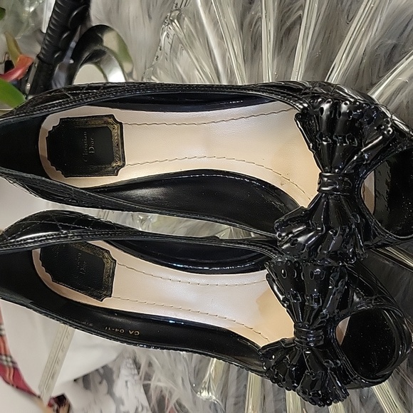 Christian Dior Cannage Patent Leather Peep Toe with heels - Picture 17 of 17